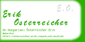 erik osterreicher business card